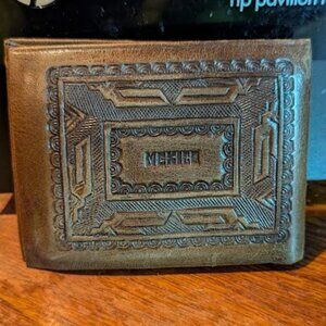 Brown Leather Men's Wallet Mexico Billfold